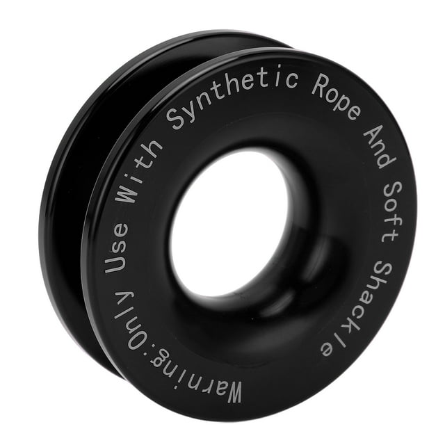 Anneau de Récupération pour Treuil Utv 41000lbs Résistance à la Rupture pour Manille Souple de 7/16 Po 1/2 Po avec Cordes de 3/16 Po 1/4 Po 3/8 Po Noir