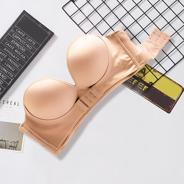 Ropa Interior De Mujer - Sexy Push Up Antideslizante Invisible Pezón Cubre Sujetador Sin Tirantes Likrtyny Mujer