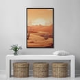 thumbnail image 3 of PixonSign Framed Canvas Print Wall Art Texas Country Saguaro Cactus Desert Nature Wilderness Illustrations Decorative Bohemian Rustic Mid-Century Modern Desert Landscape - 24"x36" Black, 3 of 5