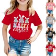 thumbnail image 5 of MUXiin Easter Shirts for Toddler Girls Bunny Short Sleeve Tee for Toddler Easter Day Easter Day Blouse Tops Children's Shirts Easter Gifts for Boys(Black,5-6 Years), 5 of 5