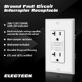 thumbnail image 2 of GFCI Outlets ELECTECK 20A, paquete de 10 unidades, no es resistente a manipulaciones, color blanco, 2 of 7