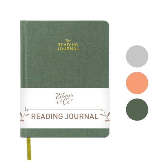 Rileys & Co. Green Reading Journal - Book Journal Reading Log & Book Review Journal | Reading Journals for Book Tracking with Daily Reading Log