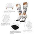 thumbnail image 4 of Knee High Socks for Men and Women, Tropical Leaves Althletic Compression Socks, Support Long Tube Socks for Outdoor Sport, Calf Socks, High Stockings for Women Men, 4 of 7