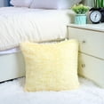 thumbnail image 3 of PiccoCasa Decorative Throw Pillow Cover Faux Fur Cushion Cover, 20"x20" Cream Yellow, 3 of 6