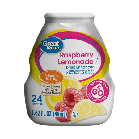 (3 pack) (3 Pack) Great Value Raspberry Lemonade Drink Enhancer, 1.62 fl oz