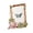 large flower, variant on Elegant Enameled Floral Bird Metal Picture Frame With Shimmering Rhinestones And Garden Theme for Tabletop Display