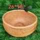 thumbnail image 3 of Cesta de frutas redonda tejida a mano de ratán cesta de almacenamiento de escritorio, 3 of 10