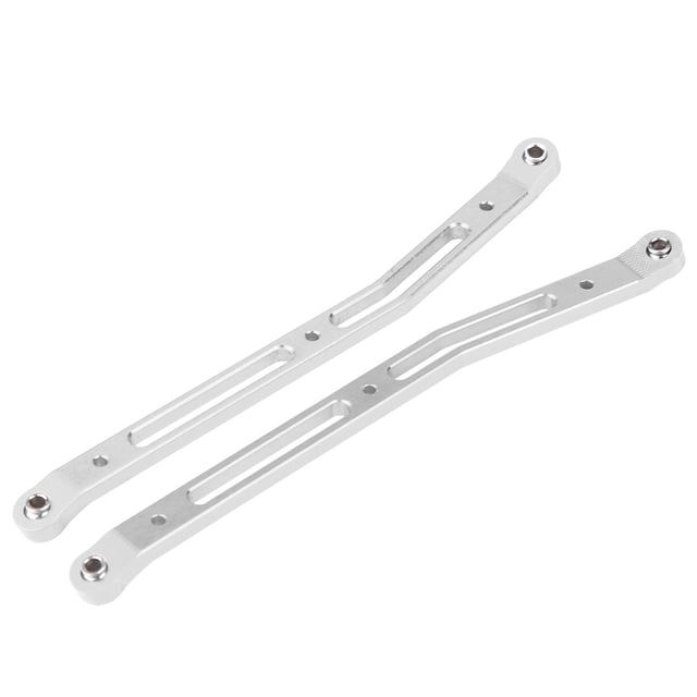 Enlace de chasis superior trasero de aleación de aluminio plateado para coche RC Rock Racer 90026, mejora de estabilidad