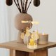 thumbnail image 5 of ColoMX Candelabro giratorio con carrusel, candelabro para fiesta de Navidad, centro de mesa, candelabro con forma de muñeco de nieve, candelabro giratorio, mesa, luz de té, bandeja para velas, 5 of 7