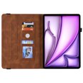thumbnail image 2 of Dteck Butterfly Pattern Case for iPad Air 11 inch 2024,Magnetic Leather Card Slots Wallet Case Shockproof Kickstand Cover for iPad Air 11-in. (M2) ,Brown, 2 of 5
