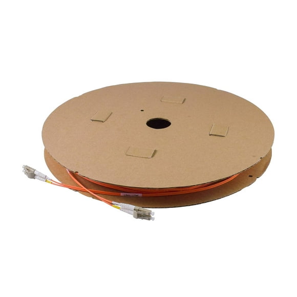 SpeedyFiberTX - 1-Pack 55 Meter Multimode OM1 62.5/125 Fiber Optic Patch Cable, Duplex LC to LC, Orange OFNR PVC Cable Jacket