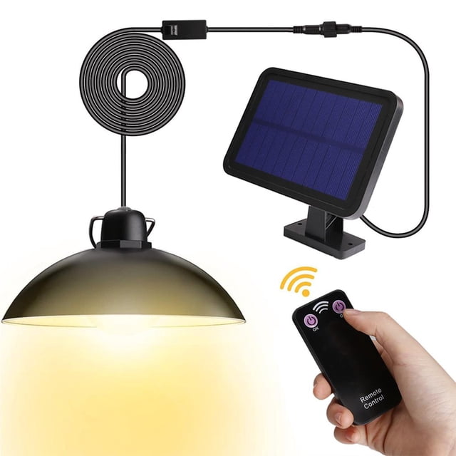 yingyy Outdoor Solar Lights Waterproof LED Shed Light with Remote Control Adjustable Solar Garden Lamp white light