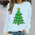 thumbnail image 4 of Taylonsss Chandail en Molleton de Noël à Col Rond pour Femmes Manches Longues Chandail Décontracté pour Hiver et Printemps Usage Quotidien, 4 of 5