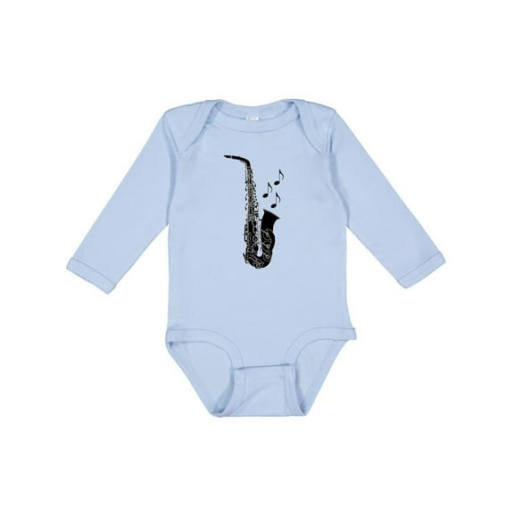 Inktastic Saxophone Musician Band Gift Idea Boys or Girls Long Sleeve Baby Bodysuit