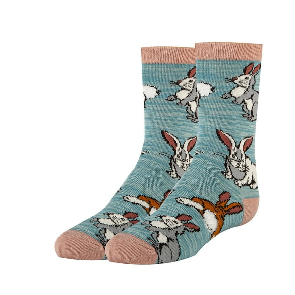 Chaussettes Crew pour Enfants Oooh Yeah Drôles Folles Cool Décontractées pour Garçons et Filles de 6-8 Ans (Bunny Hop)