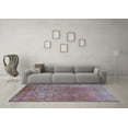 thumbnail image 3 of Ahgly Company Indoor Square Oriental Light Blue Industrial Area Rugs, 7' Square, 3 of 4