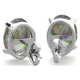 thumbnail image 2 of SuperJeweler 3 Carat Oval Shape Mystic Topaz Stud Earrings In Sterling Silver For Women, 2 of 5