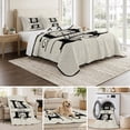 thumbnail image 6 of Twin XL Quilt Set 68''x98'', Letter H Lightweight Summer Bedspread Coverlet Set with 2 Pillow Shams, Monogram Words Breathable All Season Quilt Bedding for Dorm/Guest Room, 6 of 9