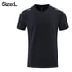 thumbnail image 2 of Camisetas de entrenamiento negras para hombre, camiseta deportiva de manga corta de secado rápido y rendimiento, camiseta informal y transpirable, 2 of 6