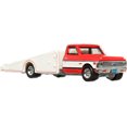 thumbnail image 2 of Hot Wheels Team Transport Truck & Race Car, Chevy Square Body Ramp Truck, 2 of 6