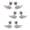 three piece set, variant on Versatile Wing Studs Earrings for Cartilage Piercing Easy Mixed Matching Styles Alloy Portable Designs