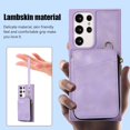 thumbnail image 5 of Purple Zipper Wallet Case for Samsung Galaxy S23 Ultra 5G with Crossbody Lanyard,Big Capacity Purse Cover with Wrist Strap for Women and Men,PU Leather Handbag Phone Cover with Card Holder, 5 of 17
