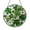 Acrylic 3.5 Inch, variant on Green Clover Stained Glass Suncatcher Window Hanging, Multiple Clover Leaf Botanical Glass Art Panel, Round Stained Glass Style Window Decor, Nature Inspired Plant Art Ornament Decorative Home Window