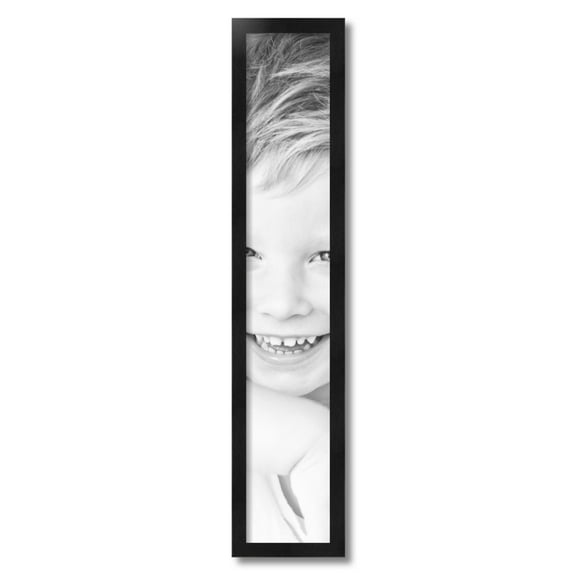 ArtToFrames 6x34" Black Picture Frame, Black Wood Poster Frame, with Regular Acrylic and 2 (FBPL-5141)