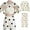 Black, variant on Womens Pajamas With Breast Pad Long Sleeve Sleepwear Tops and Capri Pants Pjs Print Pajama Sets Purple XXXL