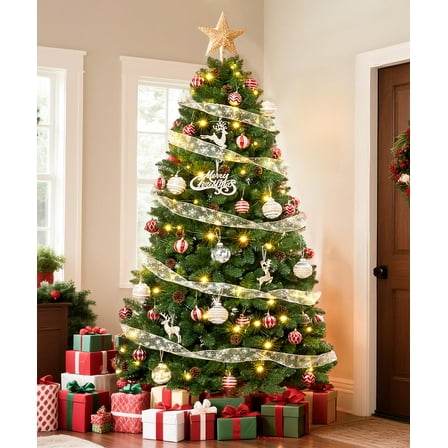 VigorPro 5ft Artificial Christmas Tree with Pinecones - Realistic PVC Xmas Tree for Indoor Decor