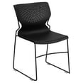thumbnail image 2 of Emma + Oliver Home and Office Black Full Back Stack Chair with Black Frame - Guest Chair, 2 of 12