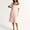 Pink, variant on Sling Womens Nightgowns Lace Short Sleeve Polka Dot House Dress Off The Shoulder Comfy Below-The-Knee Womens Loungewear