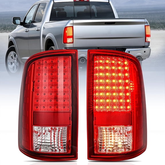 Nilight LED Tail Light Assembly Rear Brake Lamp for Dodge Ram 1500 2500 3500 Incandescent Models Pair