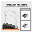 thumbnail image 4 of Outdoor Stair Railing for 4 Steps - White Wrought Iron Handrails for Porch Steps - Flexible Hand Rail for Concrete or Wood Stairs -, 4 of 7