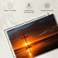 thumbnail image 6 of Elephant Stock Cross Sunset Wall Art - Horizontal Canvas Wall Art - Living Room Wall Decor - Religion And Spirituality Canvas - Blue And Orange Decor - 12" x 8", 6 of 8
