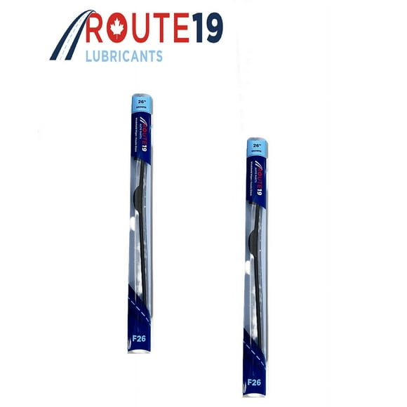 26" Premium 4 Seasons Windshield Rubber J Wiper Blades Kit-2Pcs Multi-Fit