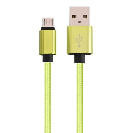 Dare Usb - CMPLE Micro USB to USB Braided Data Charging Cable - 10 Feet, Neon Green