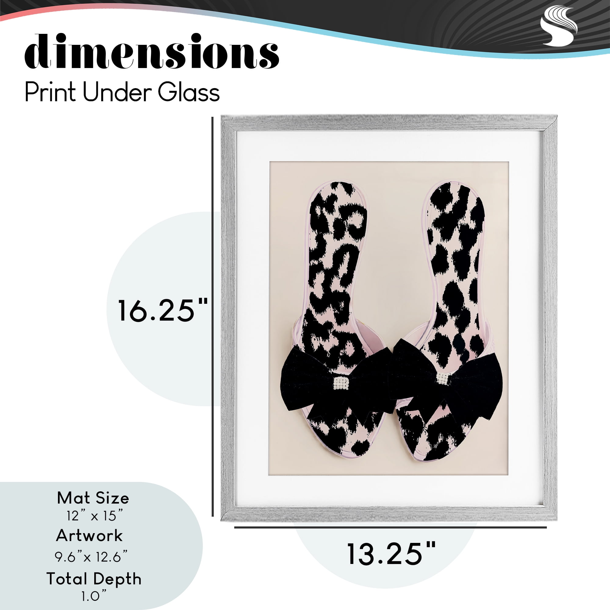 Cat Walk Spotted Shoes Gray Framed Print Under Glass, design by Annabelle Hall