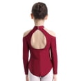 thumbnail image 2 of DPOIS Girls Team Basic Stretch Mock Neck Long Sleeve Leotard Dancewear, 2 of 7