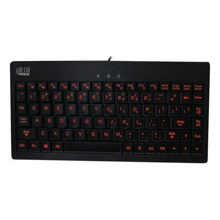 Adesso - SlimTouch AKB-110EB TKL Wired Membrane Keyboard - Black
