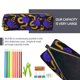 thumbnail image 5 of Easygdp Golden Snake And Purple Rose para Estuche de Lápices de Cuero, Estuche de Papelería de Cuero, Estuche de Gran Capacidad con Cremallera, 5 of 7