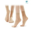 thumbnail image 5 of Deago 10-20 Pairs Women's Ankle High Sheer Nylon Socks Soft Tight Hosiery with Reinforced Toe "Beige", 5 of 8