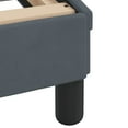 thumbnail image 5 of vidaXL Bed Frame with Headboard Dark Grey 152x203 cm Velvet, 5 of 5