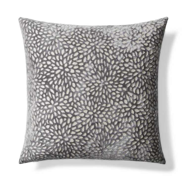 Better Homes Gardens Gray Velvet Blooms 20X20 Square Feather