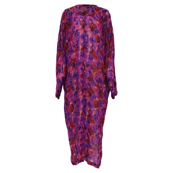 Pre-Owned Dries Van Noten Dunny Printed Maxi Dress in Multicolor Viscose