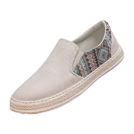 

Fsqjgq Mens Shoes Slip On Casual Wide Men s New Spring and Autumn Fisherman s Shoes Canvas Thick Soled Slip On Shoes Shoes for Men Casual Under 400 Bg1 41