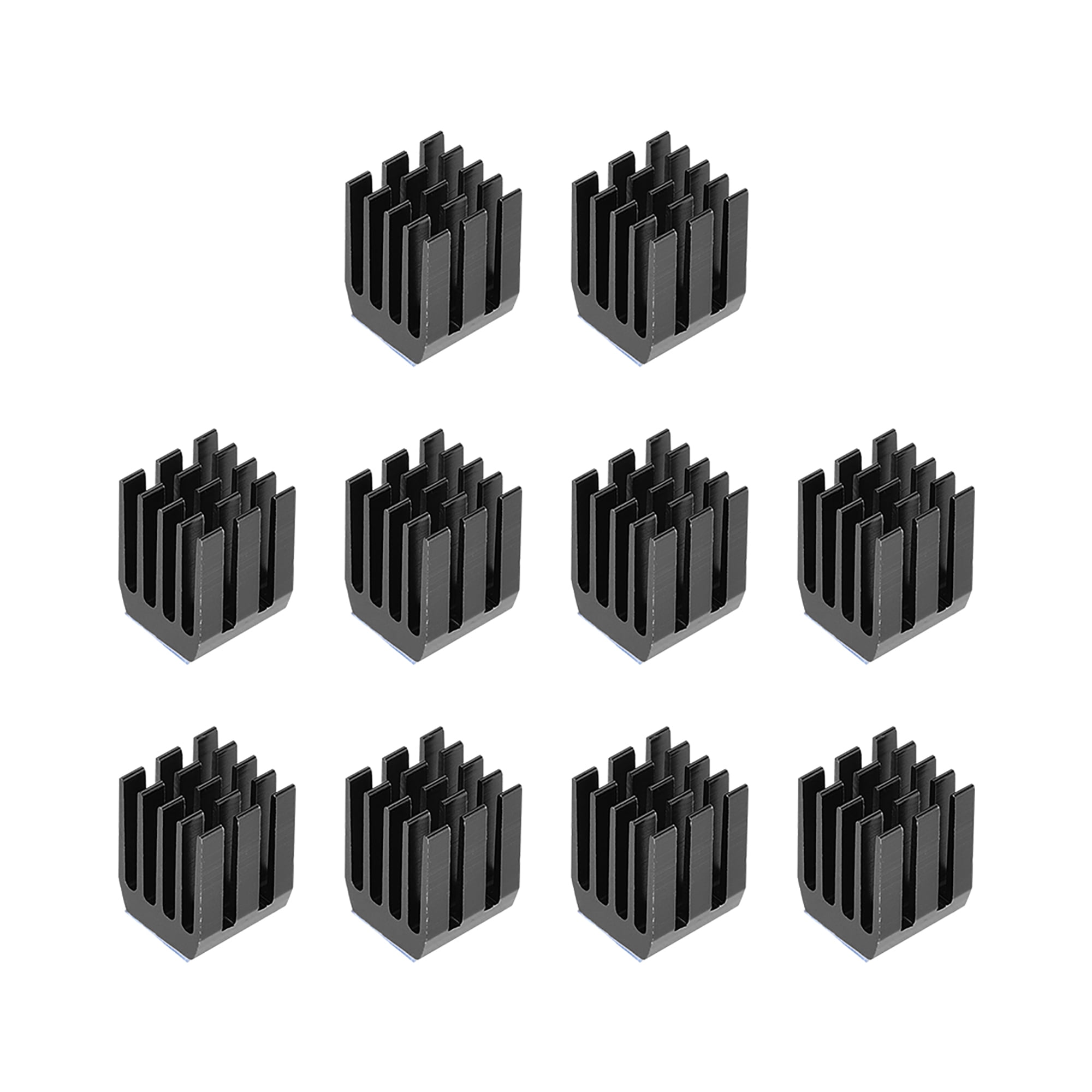 Heatsink with Thermal Conductive Adhesive Tape 9 x 9 x 12mm Black 10PCS