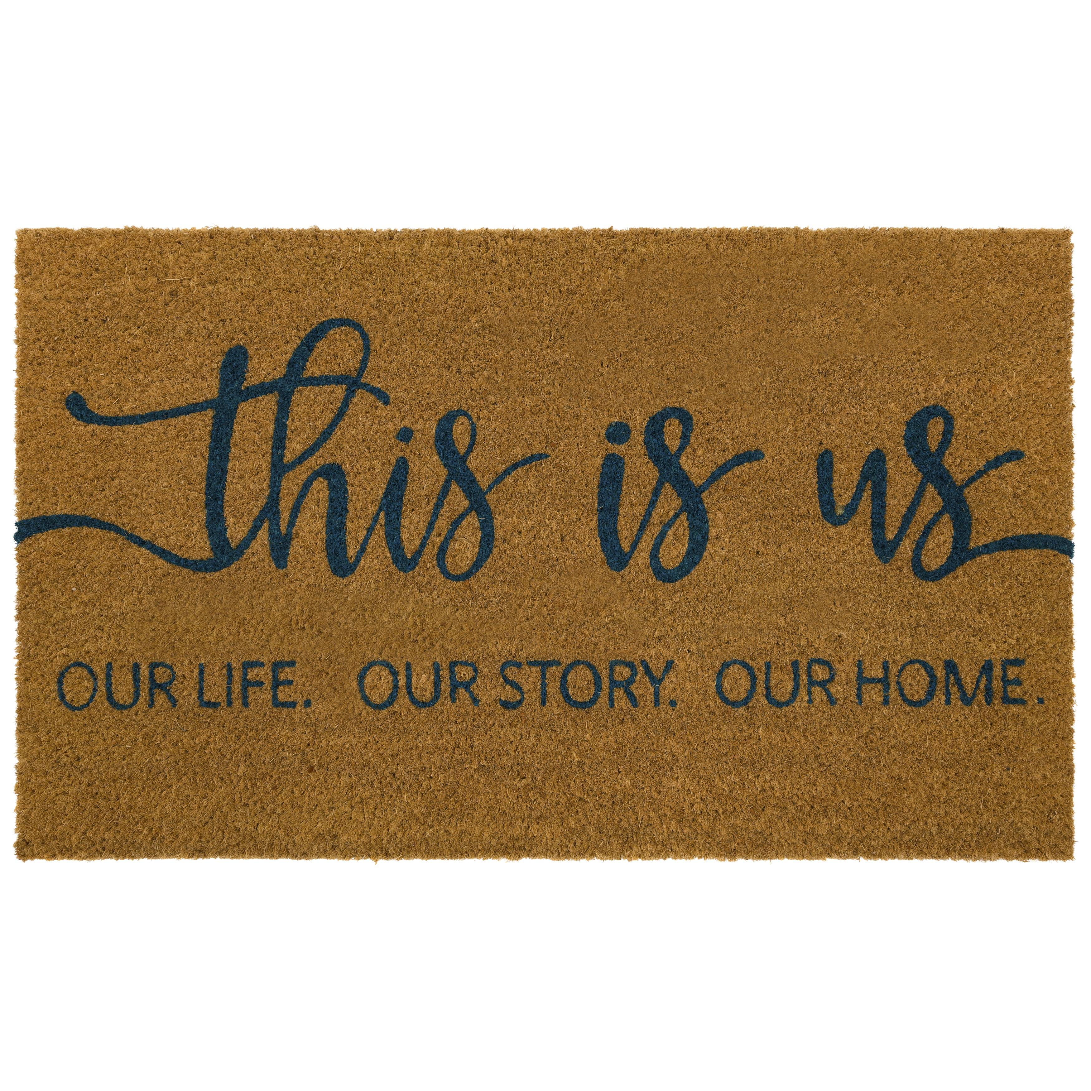 Mainstays This Is Us Coir Doormat, 18' x 30'