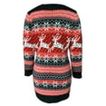 thumbnail image 4 of Seyurigaoka Women's Juniors Christmas Sweater Dress, Long Sleeve Round Neck Knit Dress, 4 of 7