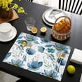 thumbnail image 3 of Pioneer Flower Floral Print Pattern Summer Placemats Table Placemats Set Of 6-Linen Kitchen Washable Placemats Table Mats 12x18 Inch Non-Slip Heat Resistant, 3 of 5